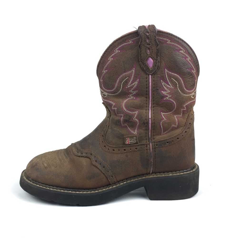 Justin Gypsy Brown Leather Cowboy Boots Size 6.5